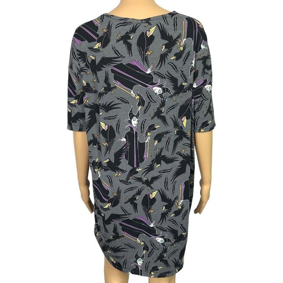 LuLaRoe Womens XS Disney Sleeping Beauty Maleficent Villain Tunic‎ Blouse Shirt - Picture 7 of 12